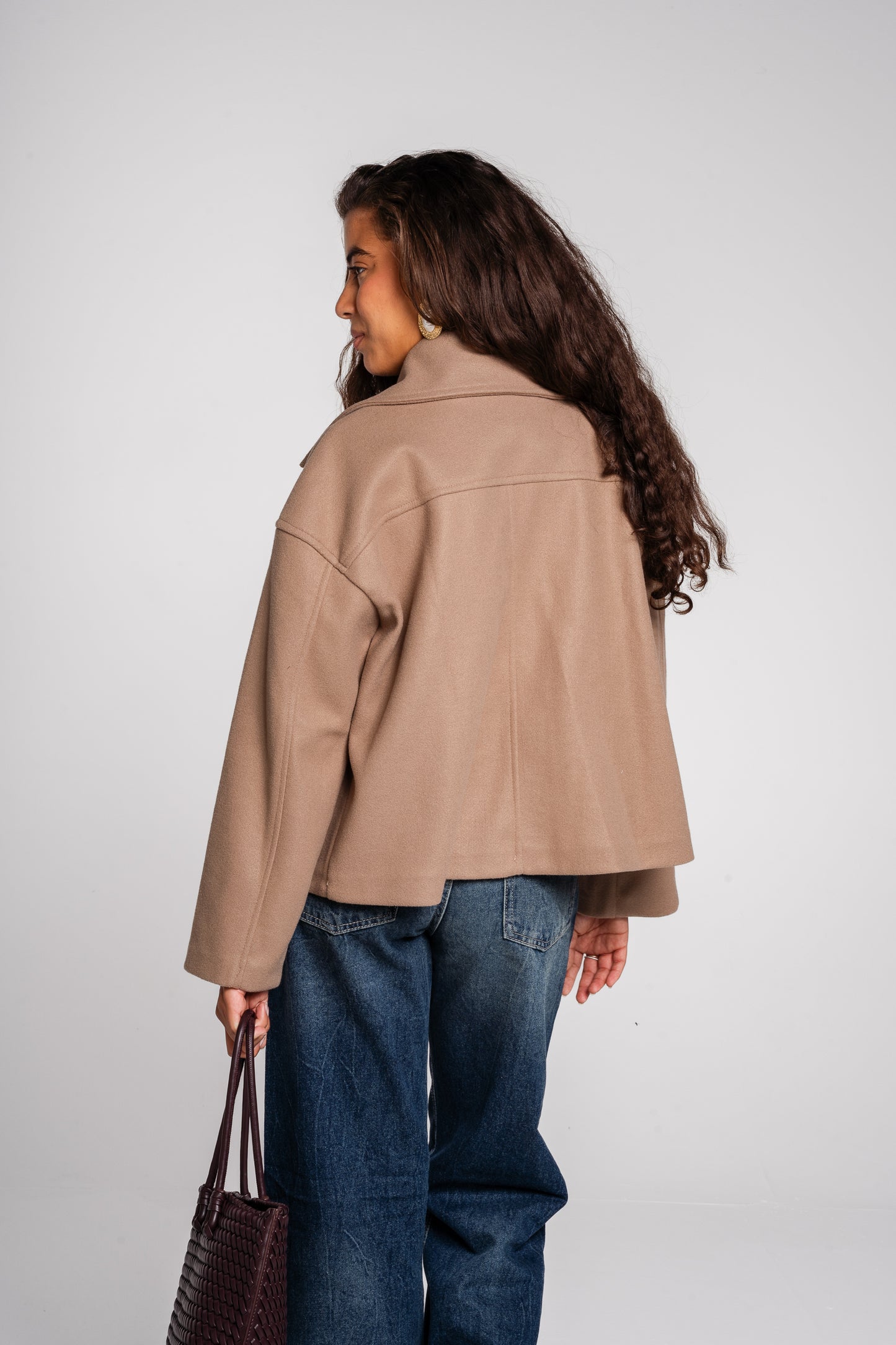 Snug jacket in Cafe