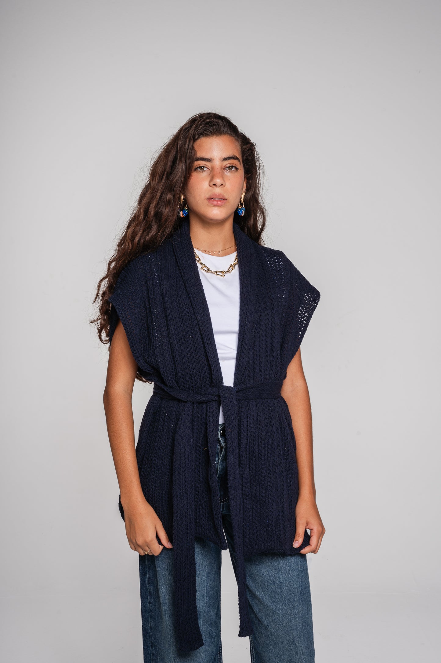 Love Story Vest in Navy