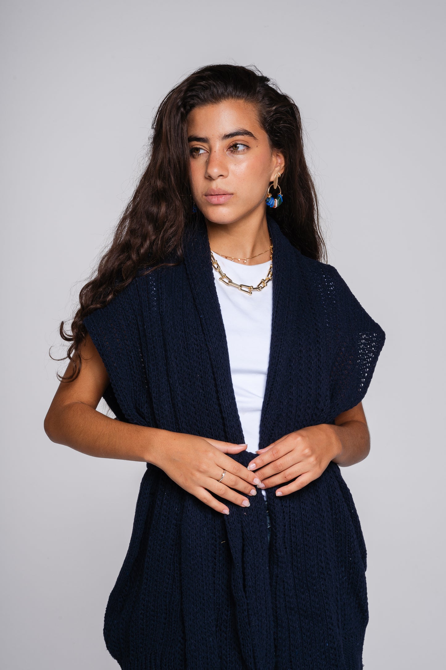 Love Story Vest in Navy