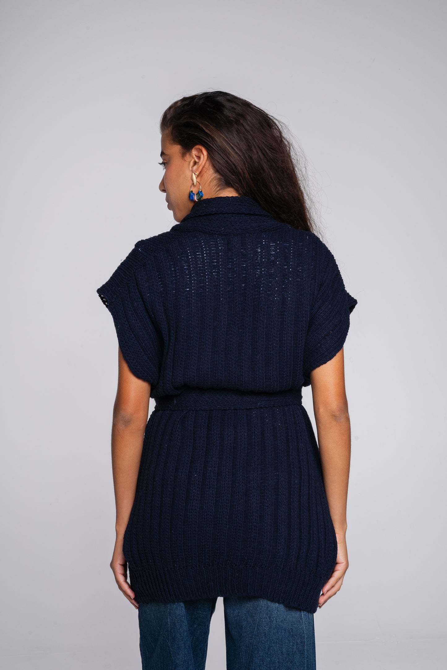 Love Story Vest in Navy