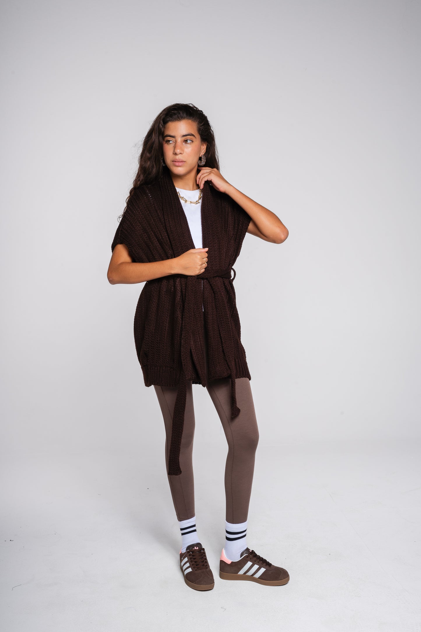 Love Story Vest in Brown