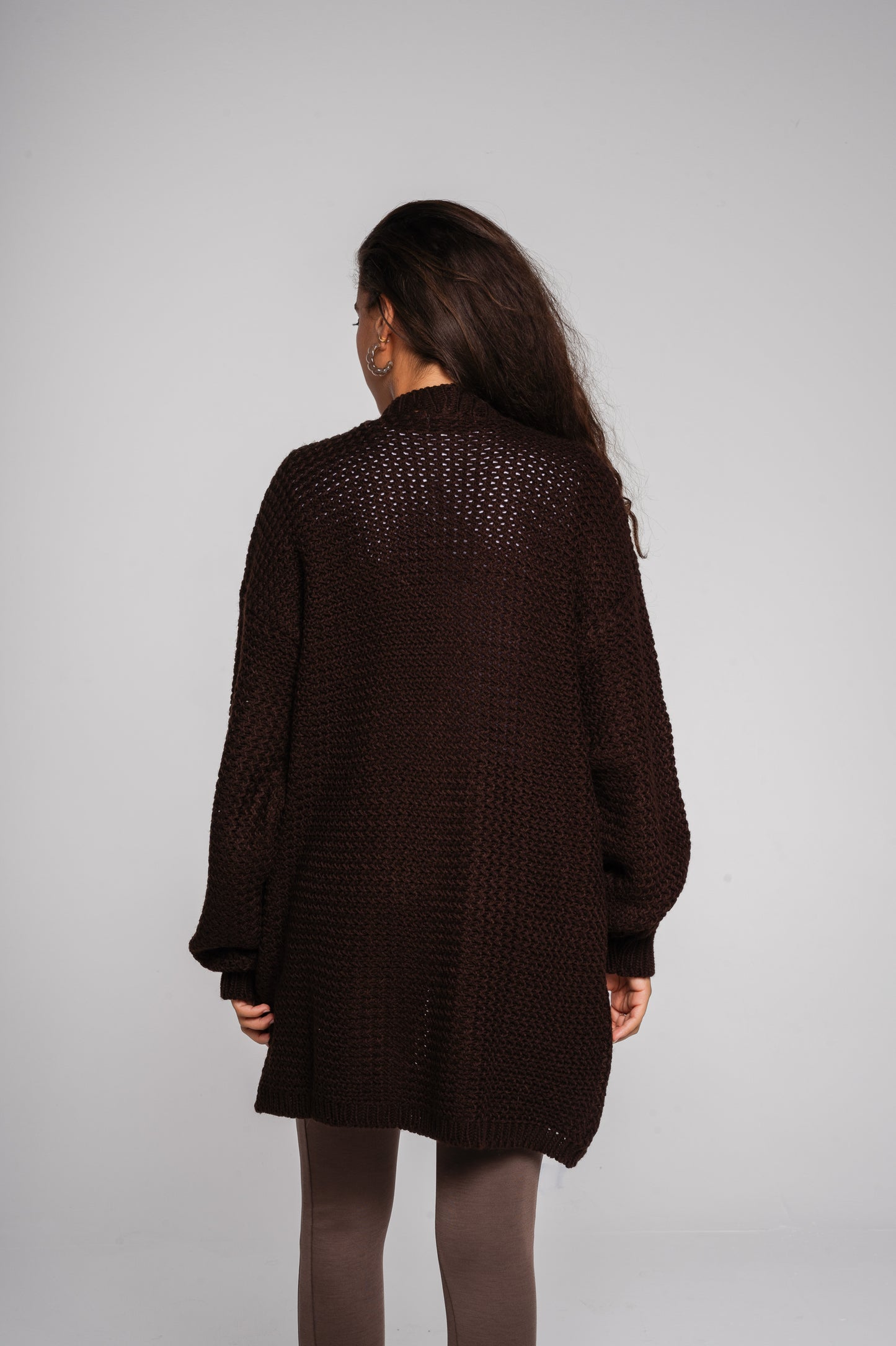(Preorder)Whisper Knit Cardigan in Brown