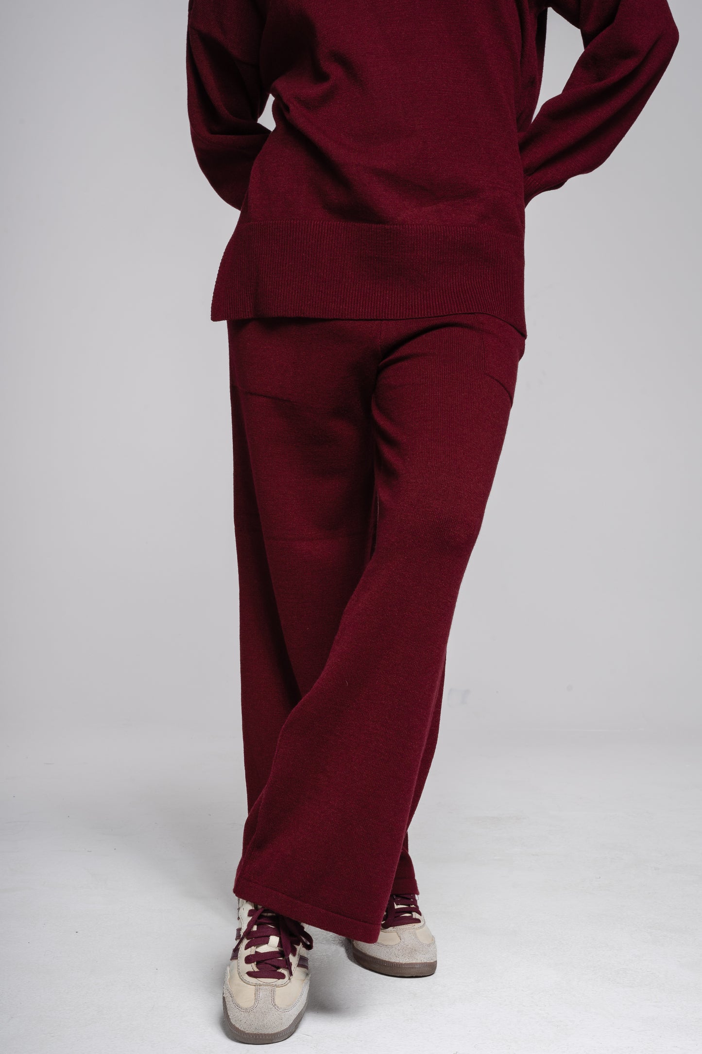 The Knit Set in Burgundy