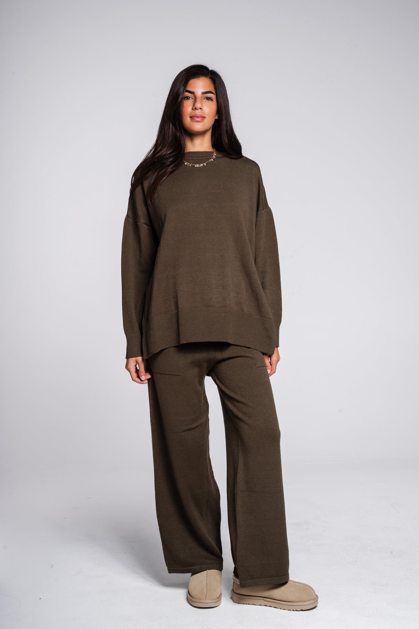 The Knit Set in Olive