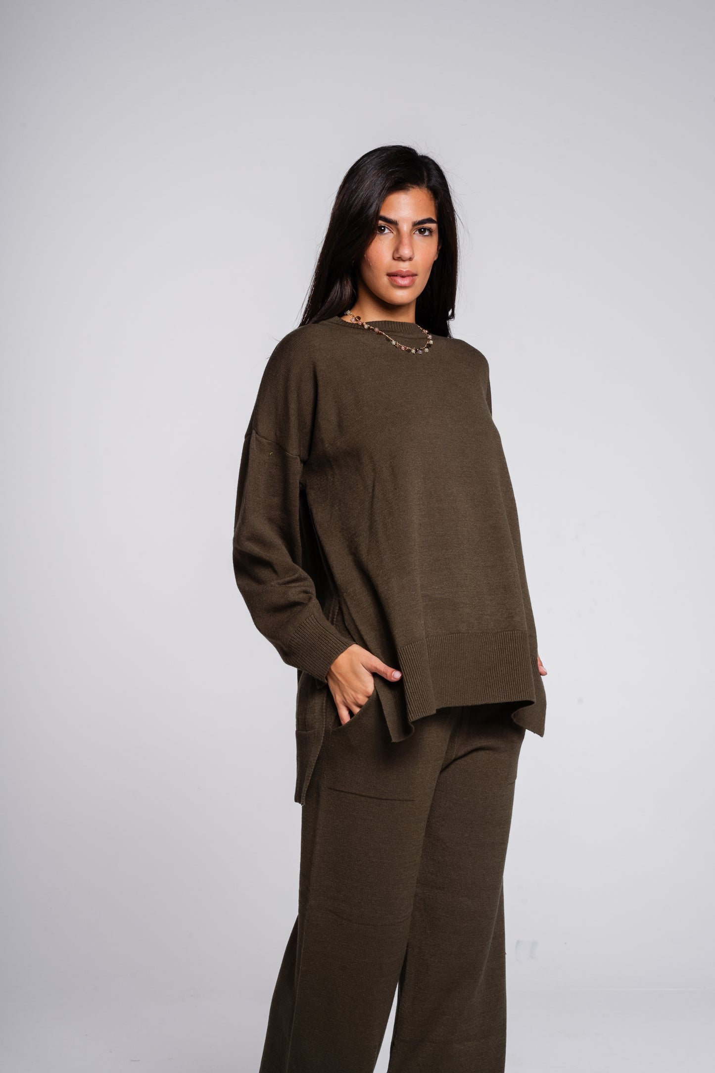 The Knit Set in Olive