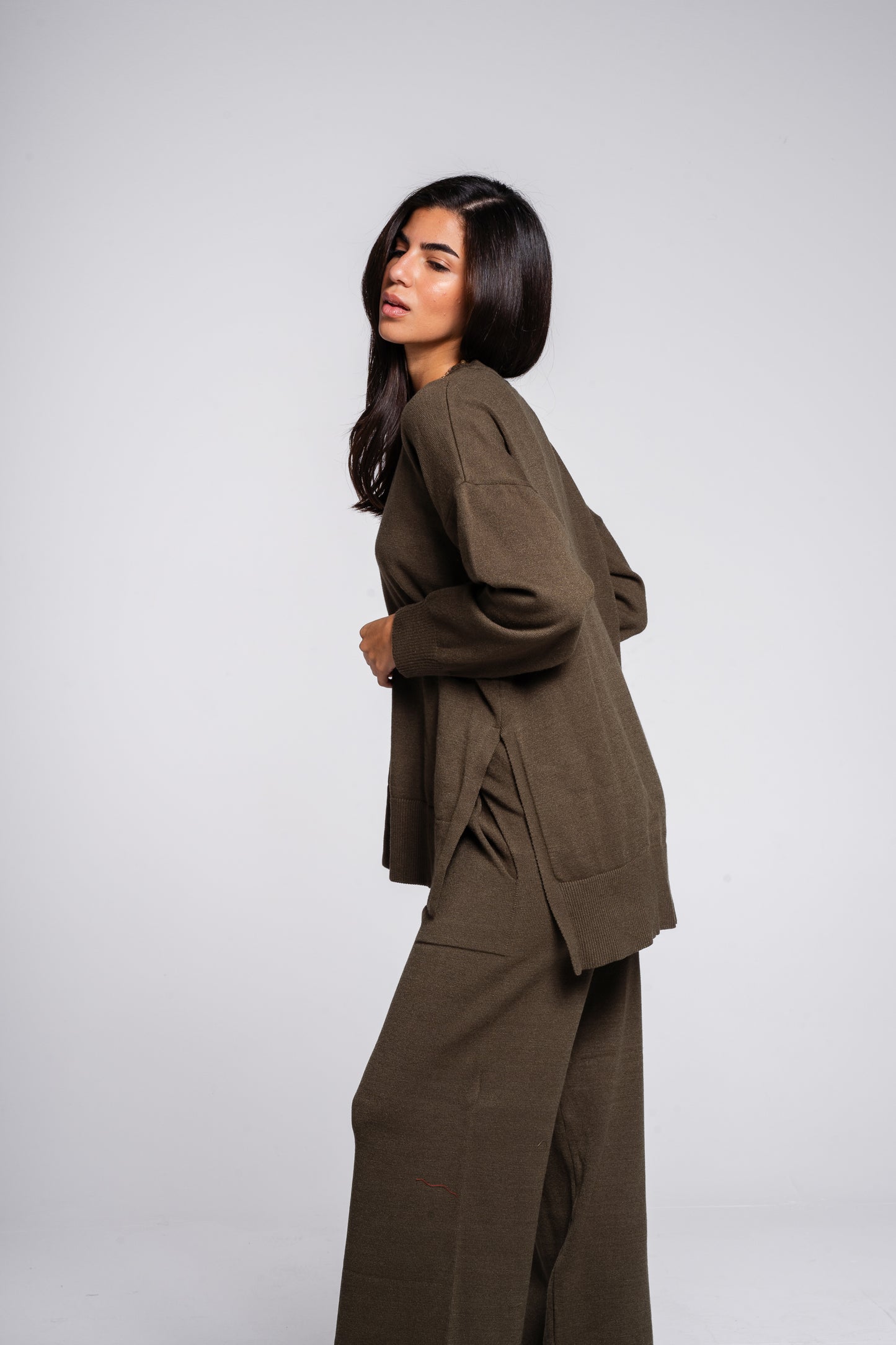 The Knit Set in Olive