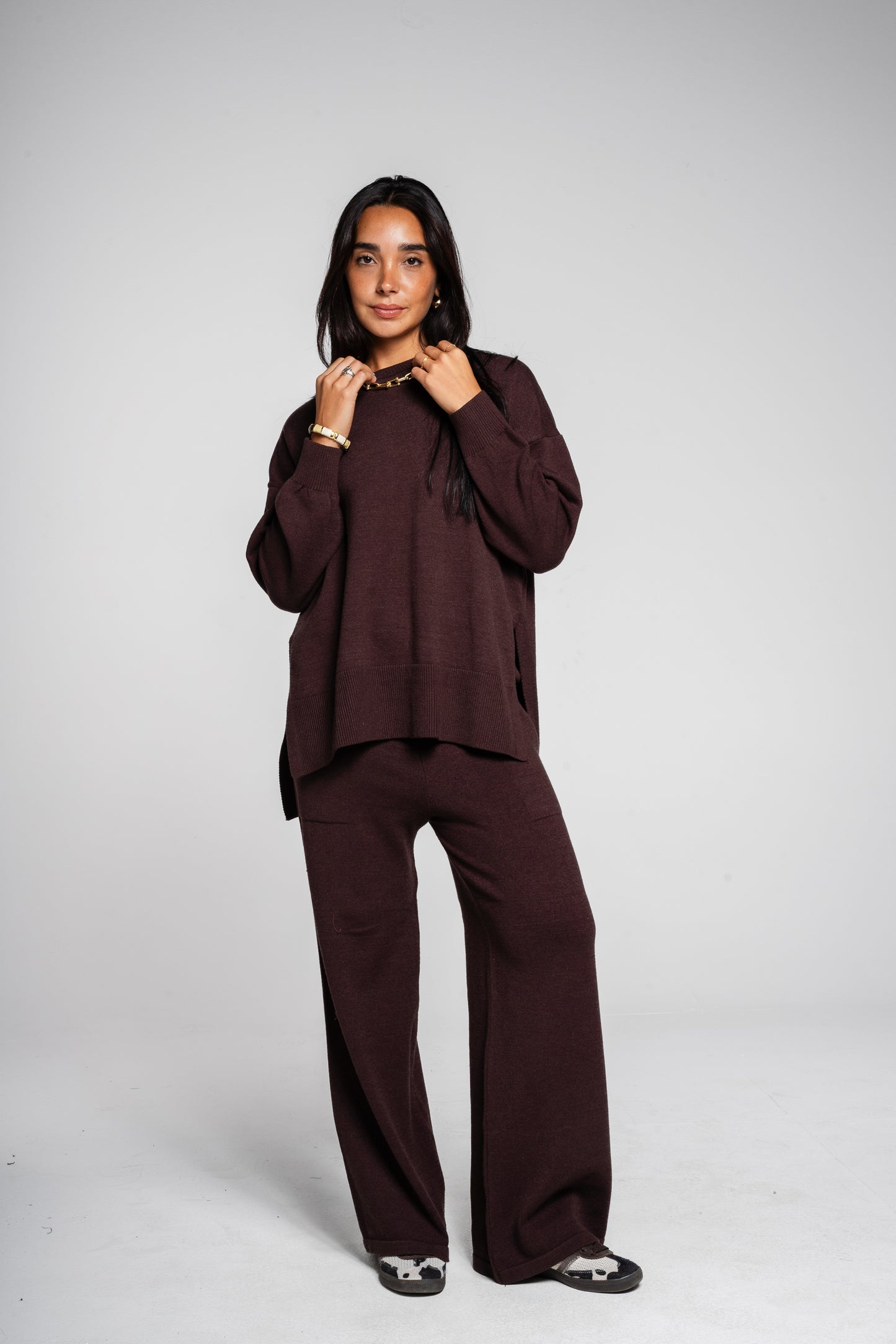 The Knit Set in Brown