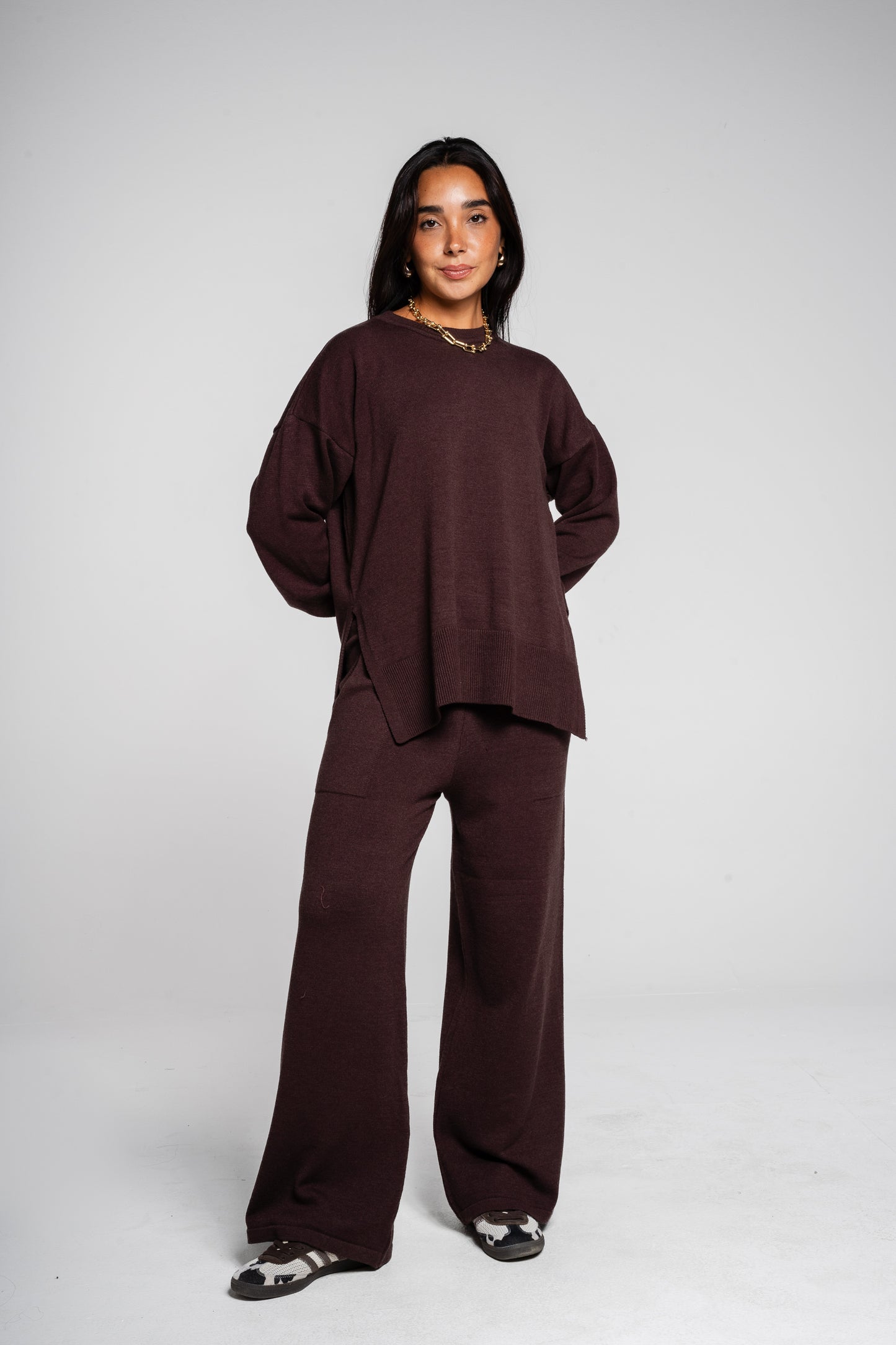 The Knit Set in Brown