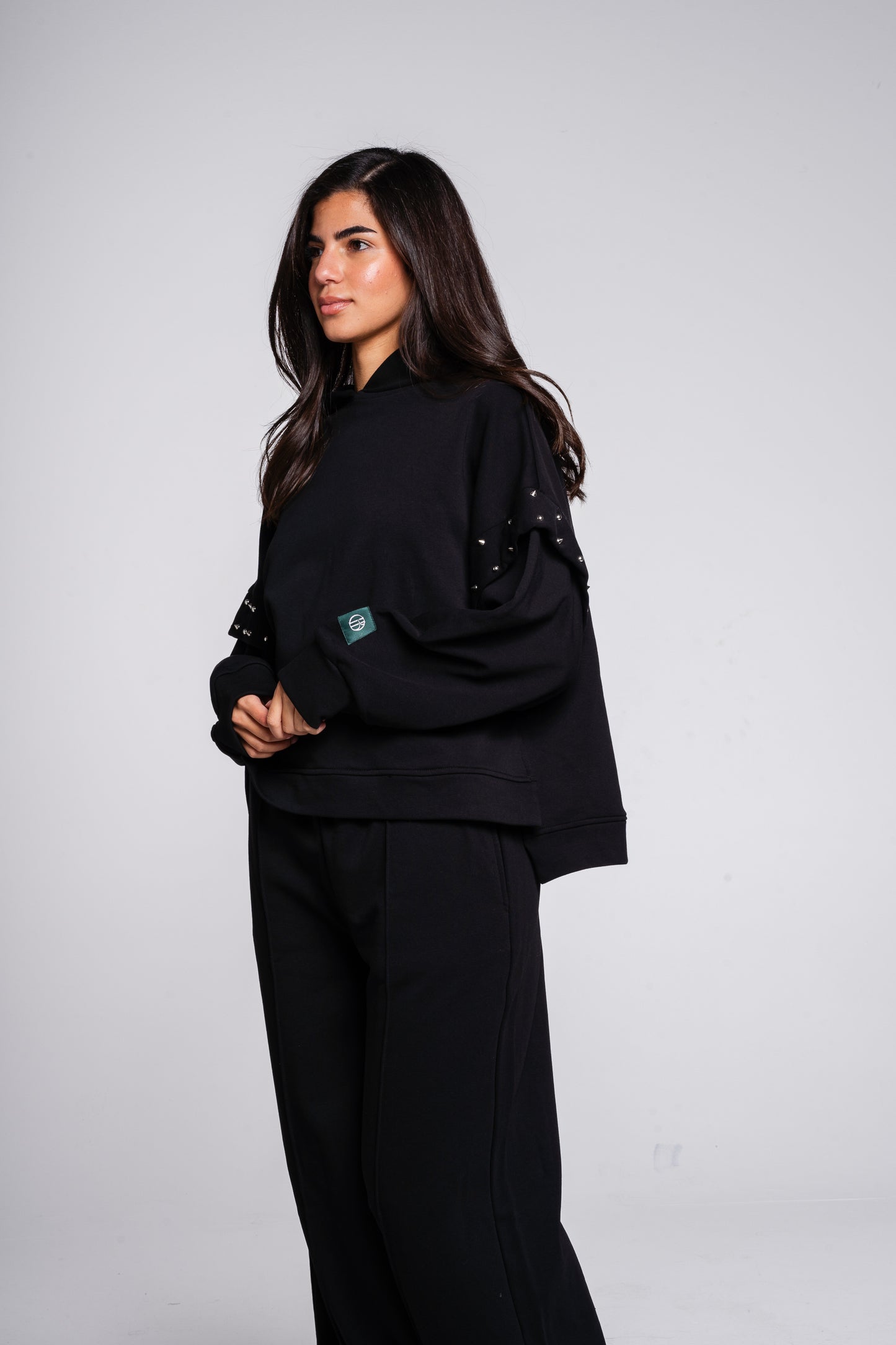 Studded Easy Set in black