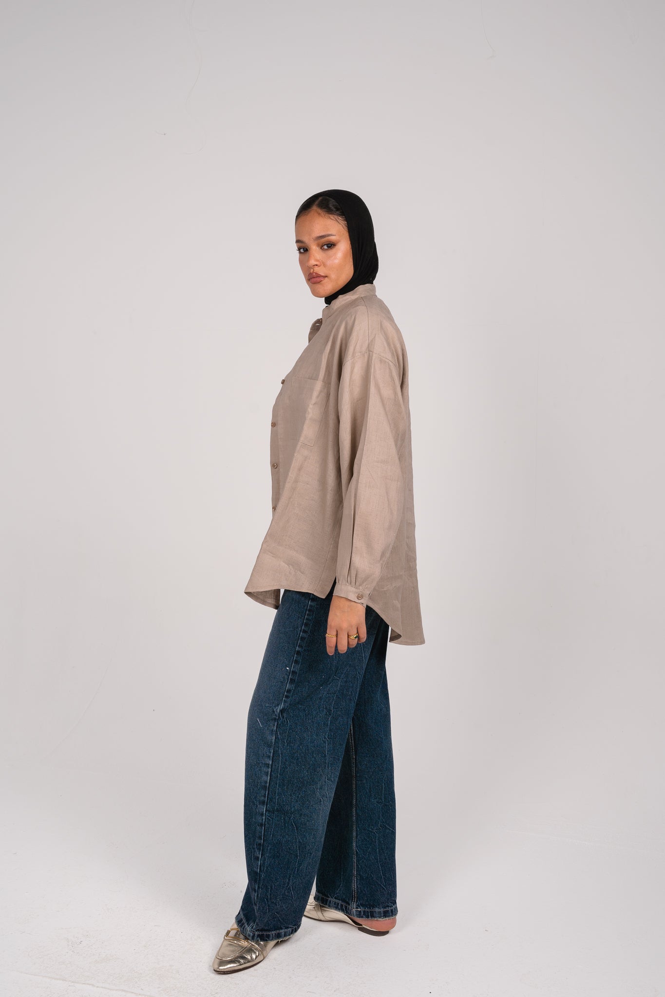 Golden hour shirt in Taupe