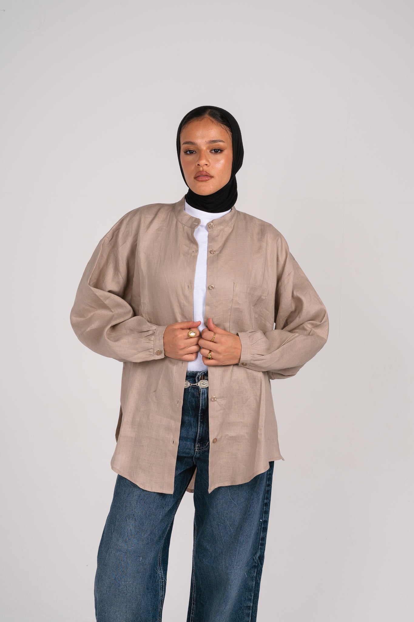 Golden hour shirt in Taupe