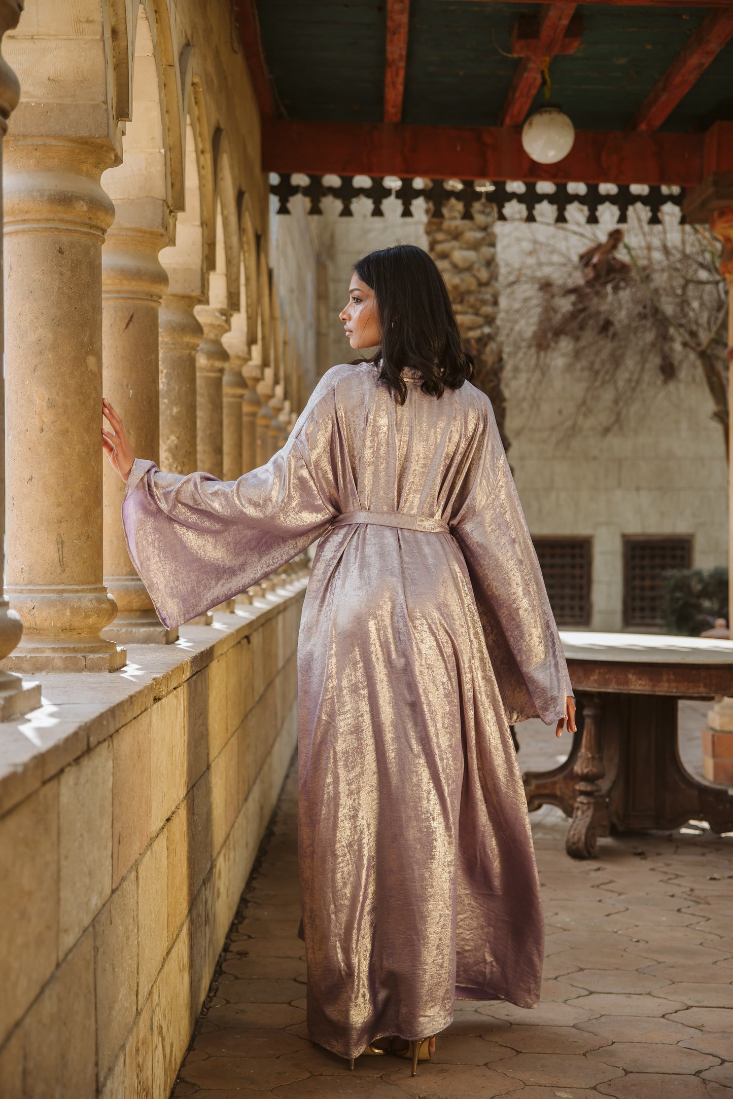 Shimmer kimono in Lilac