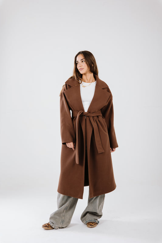 Snowflakes coat in brown