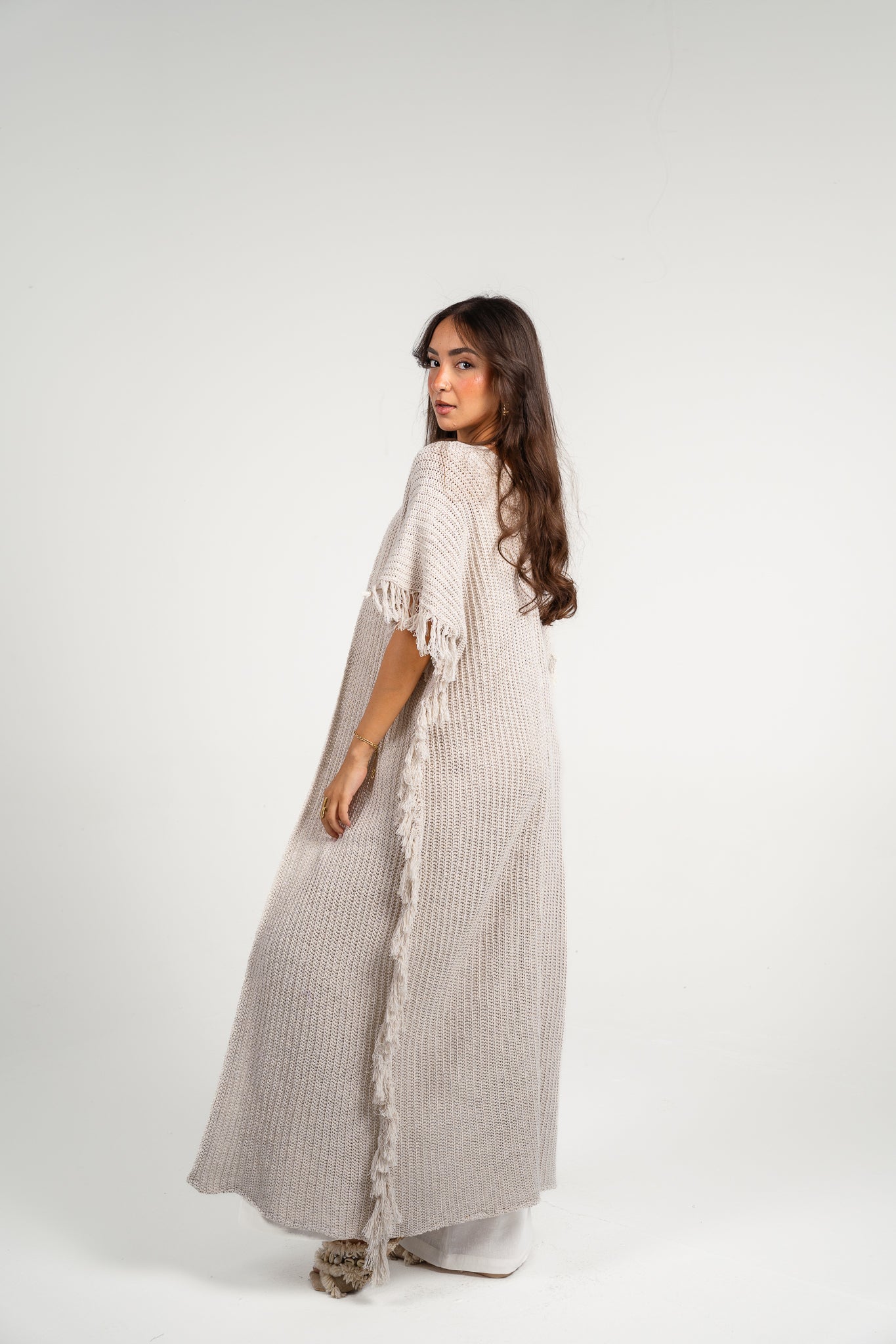 Clear skies crochet cover-up in Off-White