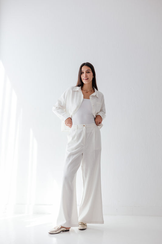 So charming linen pants in white