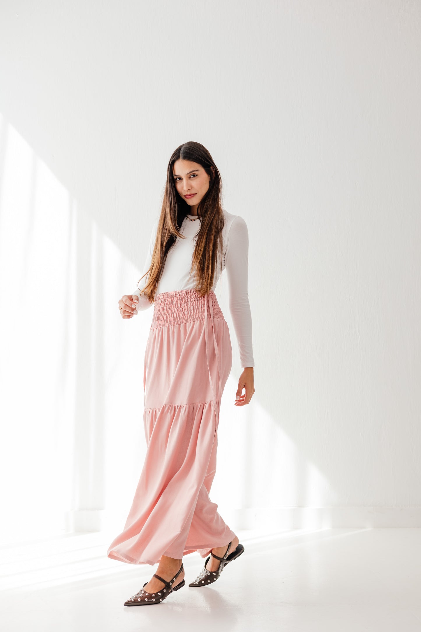 Out and about skirt in Blush