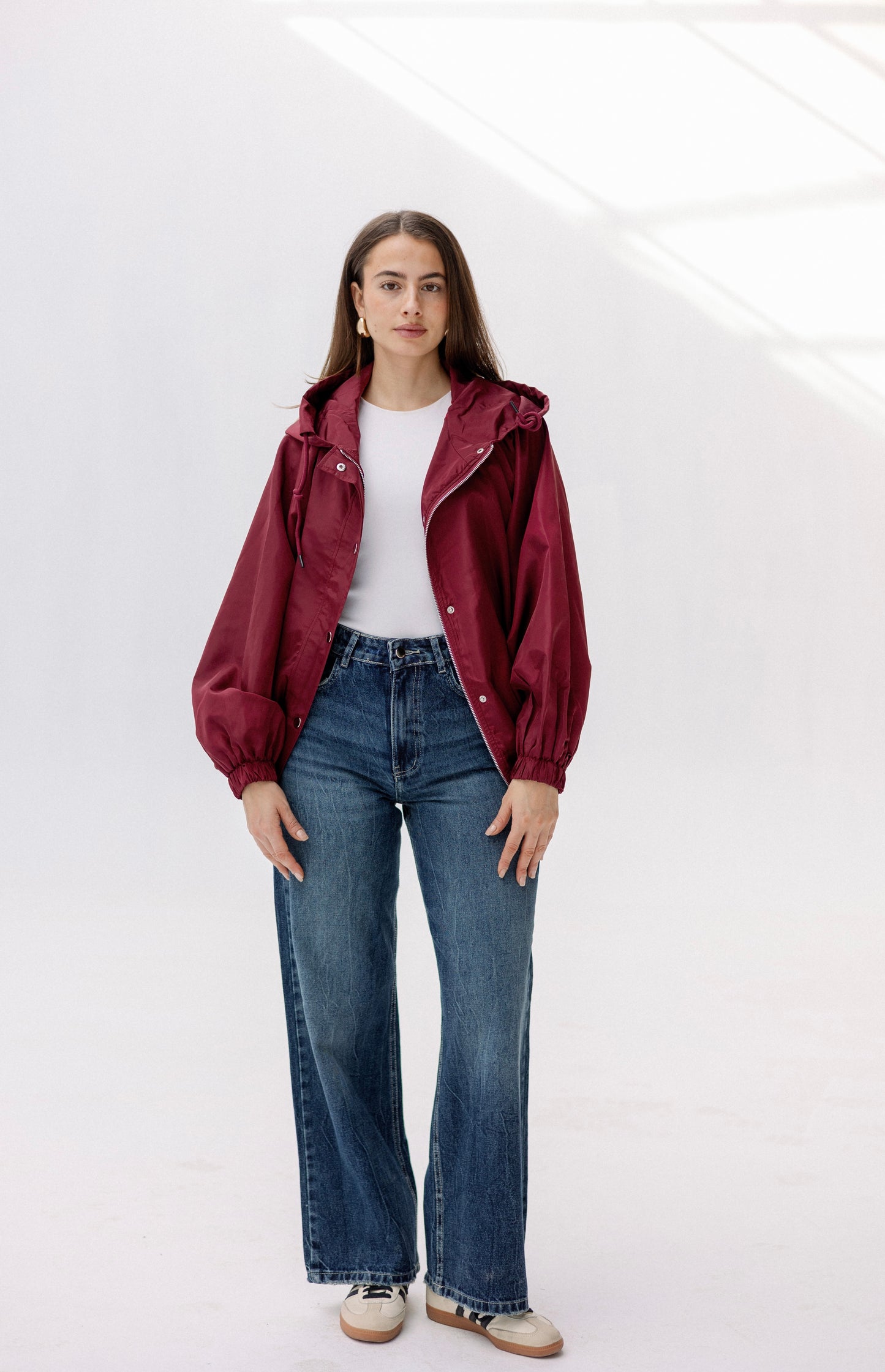 Waterproof Jacket in burgundy