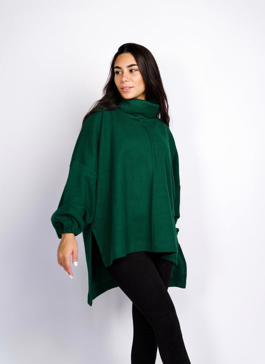 Basic pullover in dark green