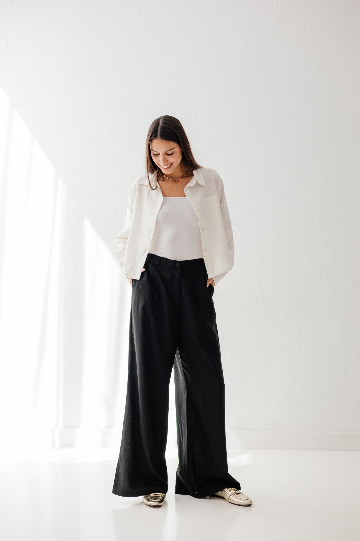 So charming linen pants in Black