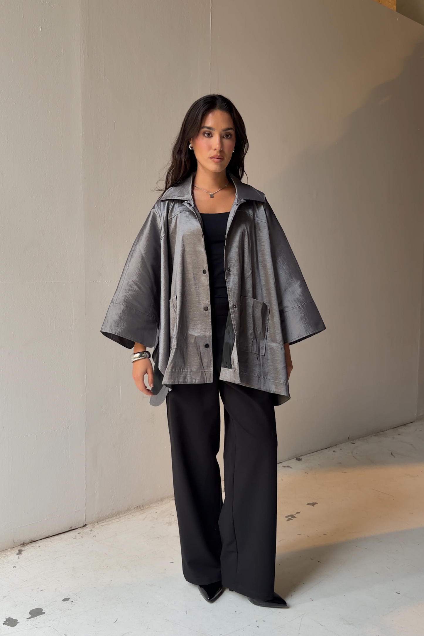 Shine On Cape in Silver
