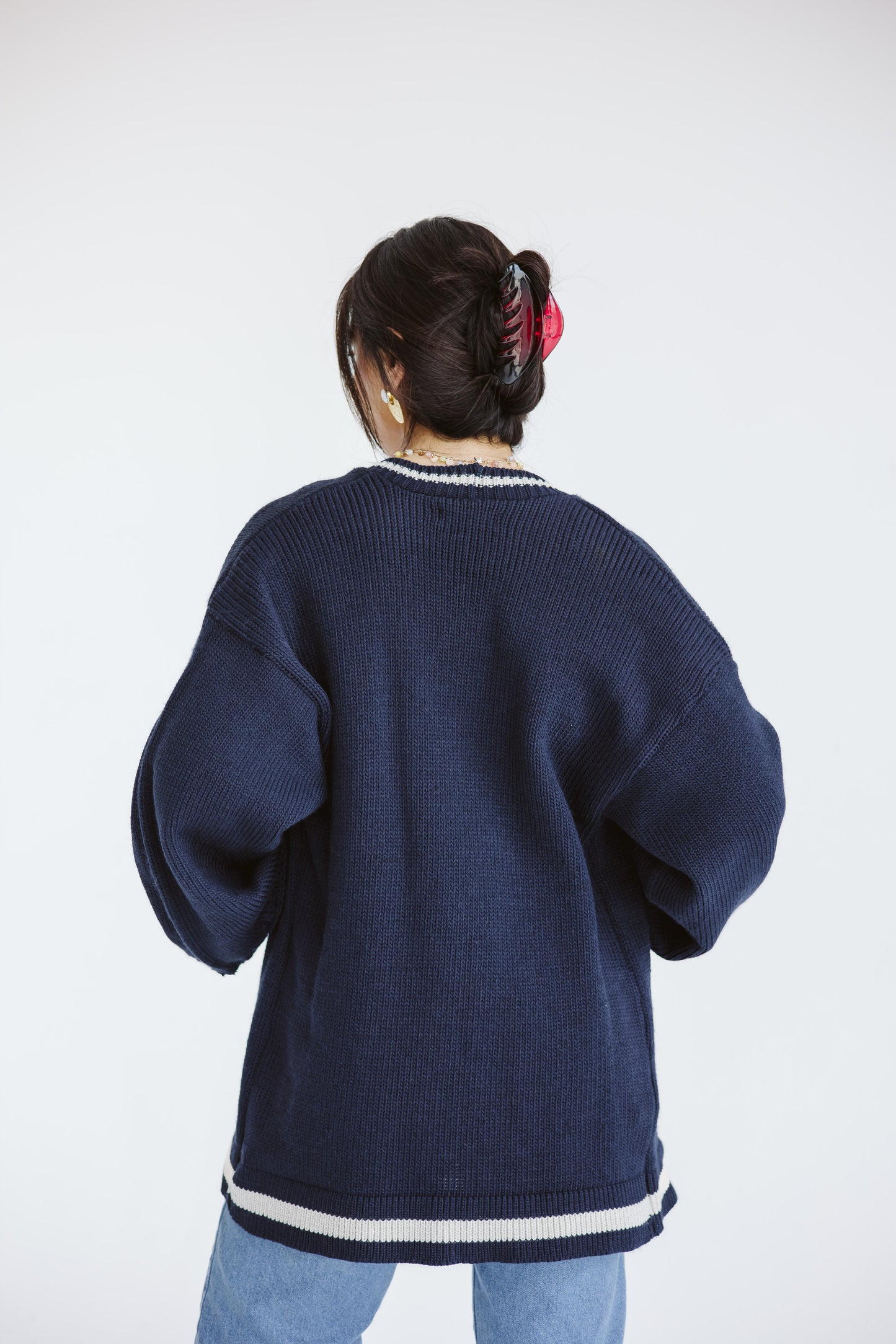 AURA cardigan in Navy