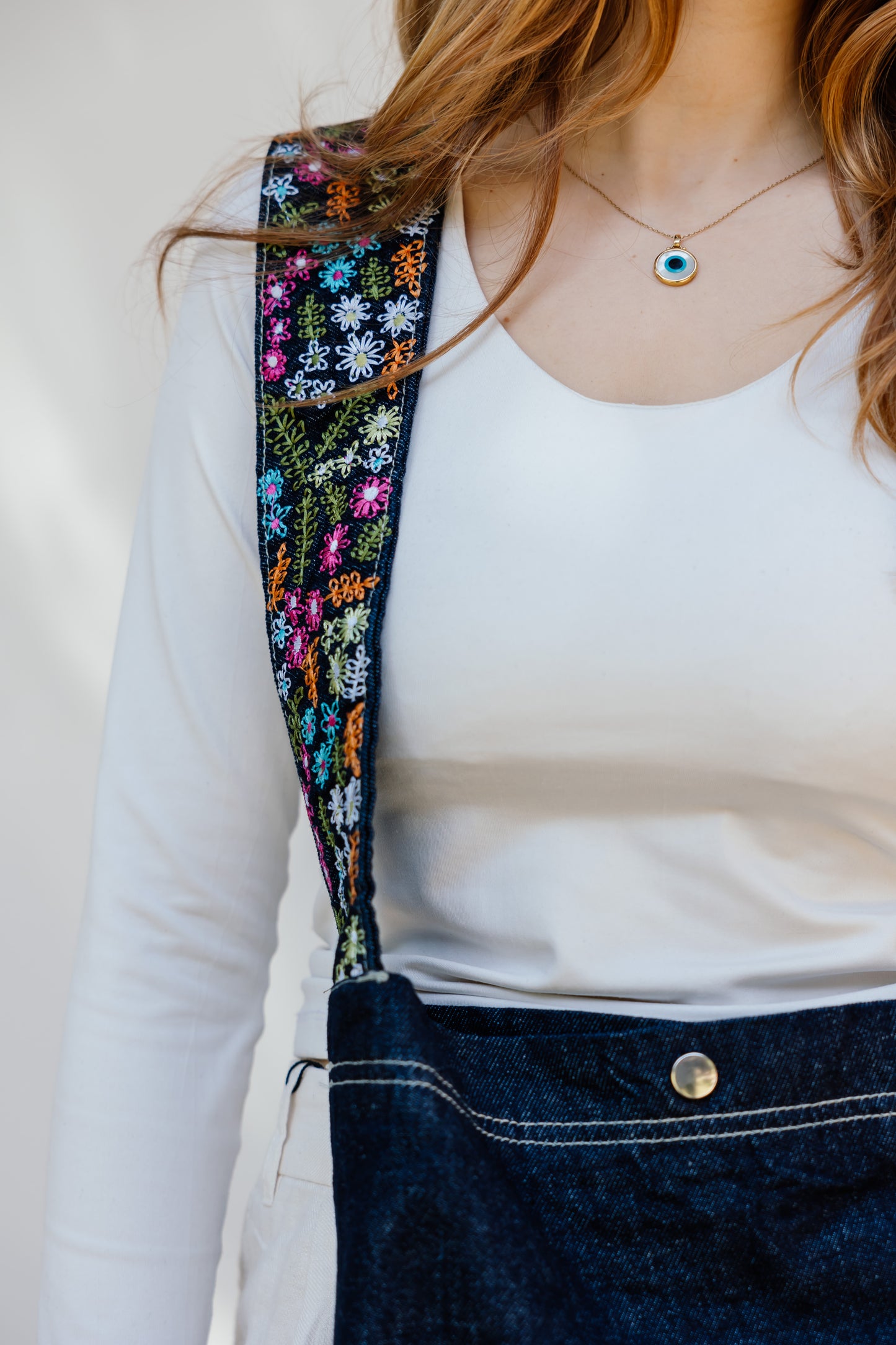 In bloom denim bag - Dark wash