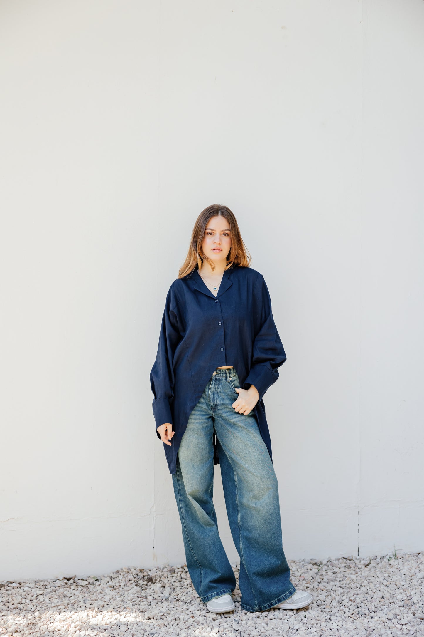 Pretty girl blouse in Navy