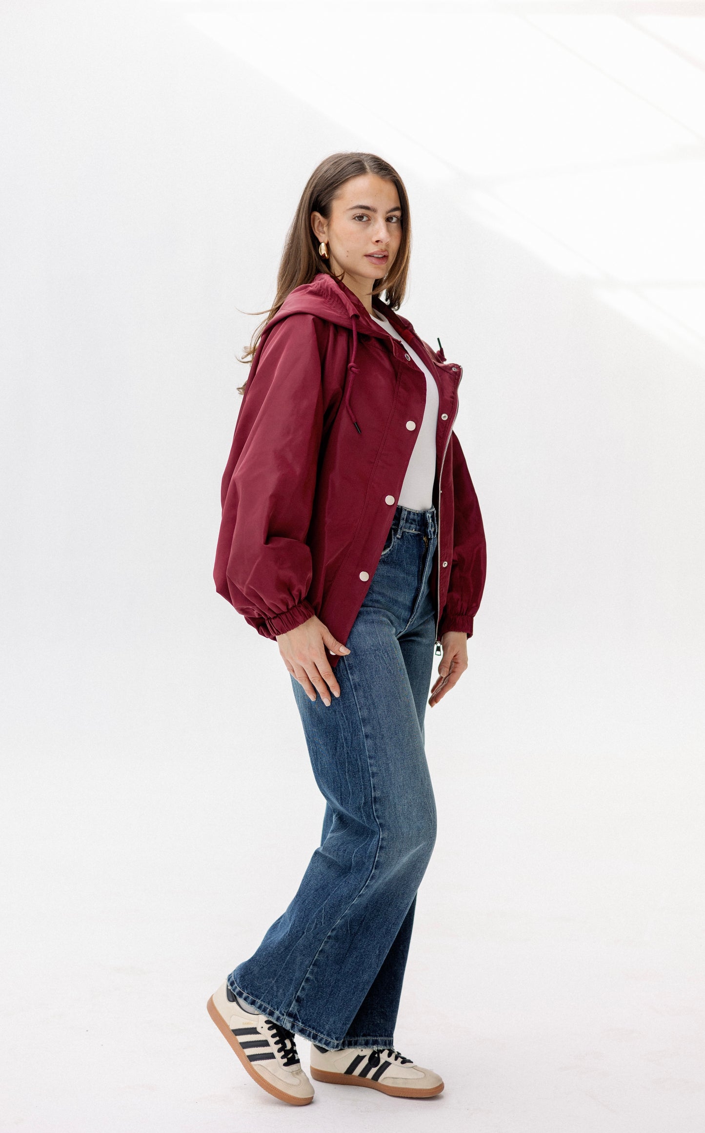 Waterproof Jacket in burgundy