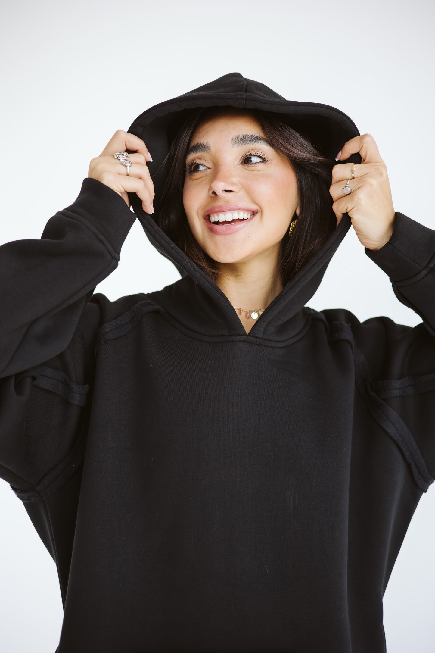 Essential hoodie in black