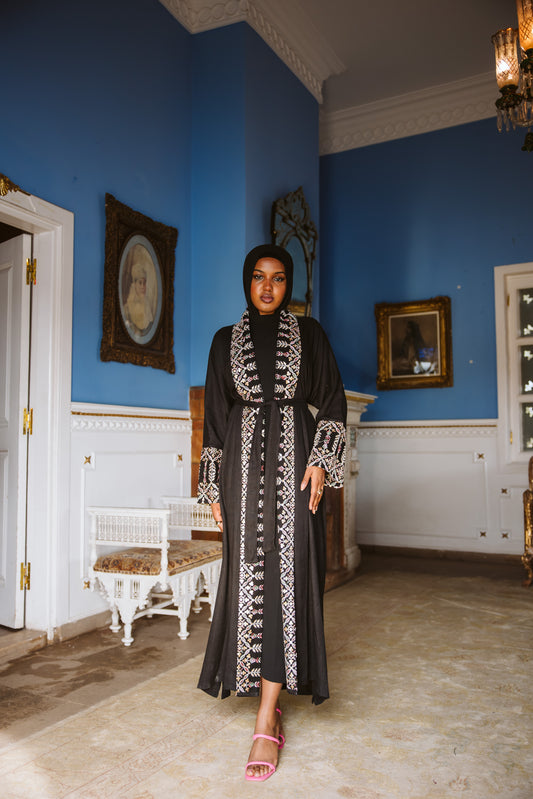 Hindi kimono in black