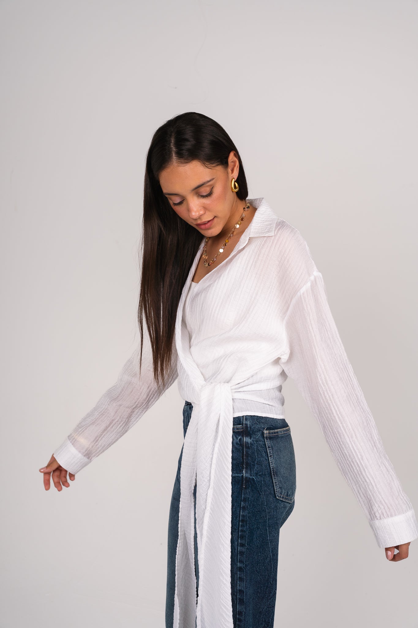 Keep it cool wrap shirt in White