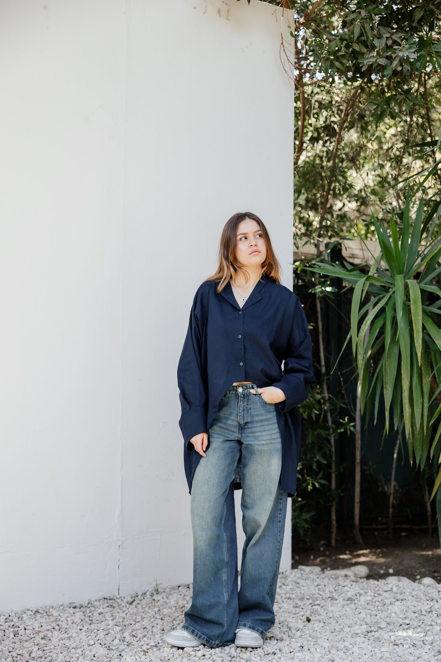Pretty girl blouse in Navy