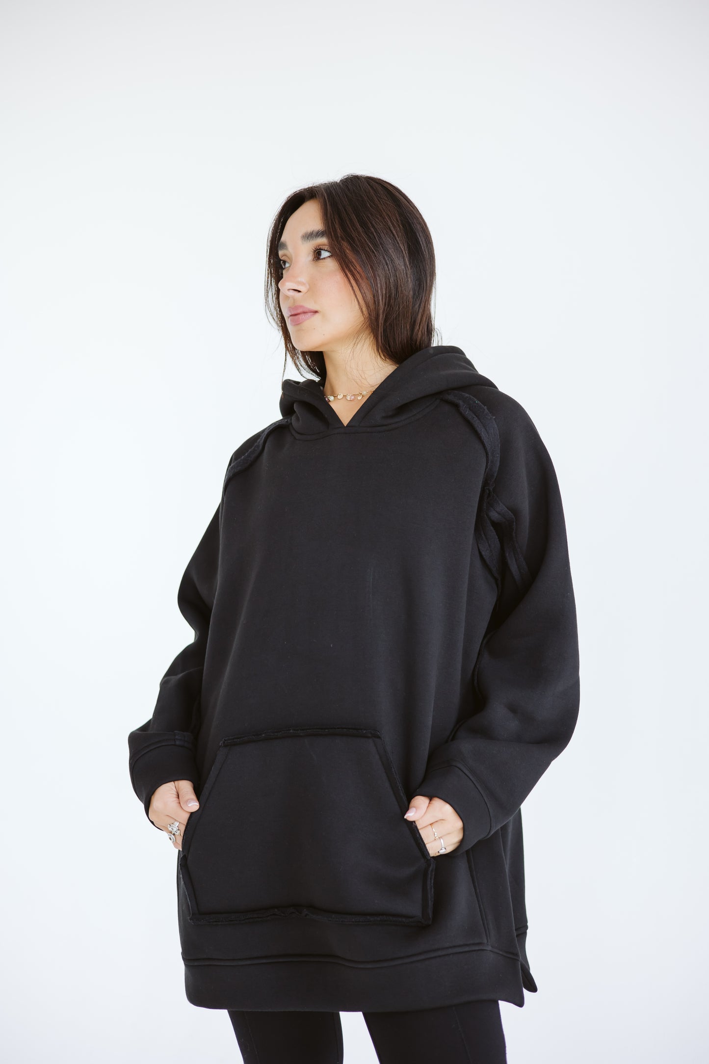 Essential hoodie in black