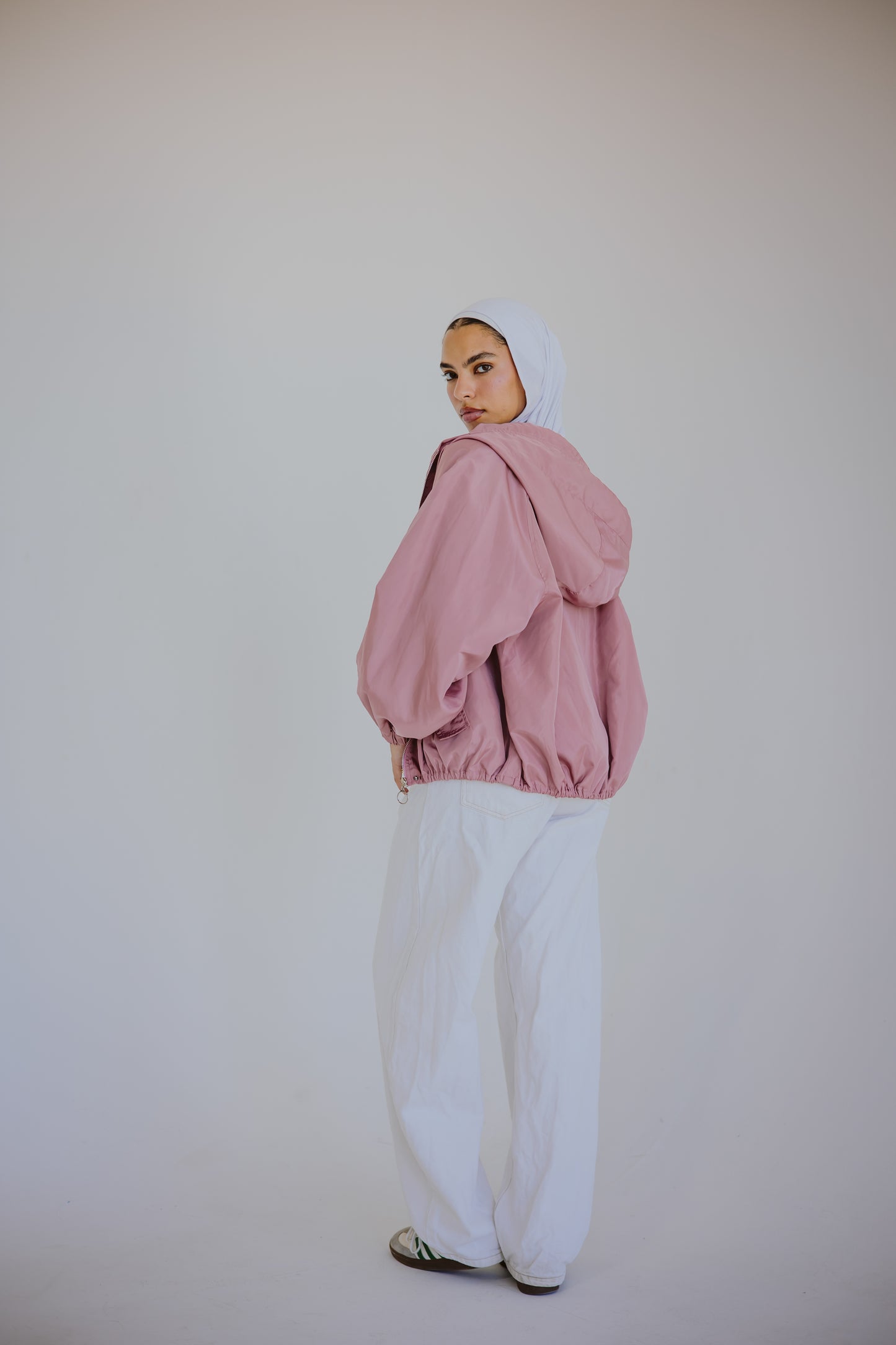 Waterproof jacket in blush