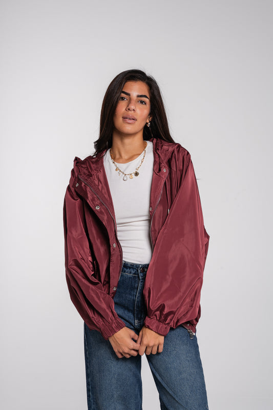 Waterproof Jacket in burgundy