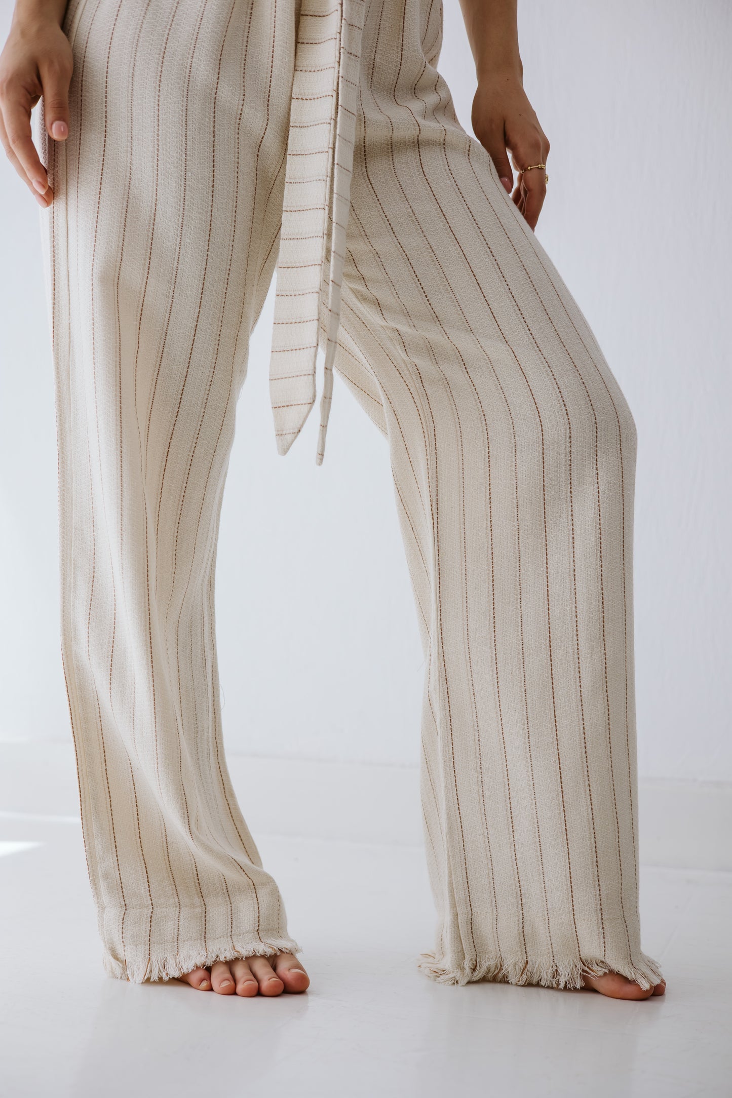 Rustic Pants in Brick Stripes