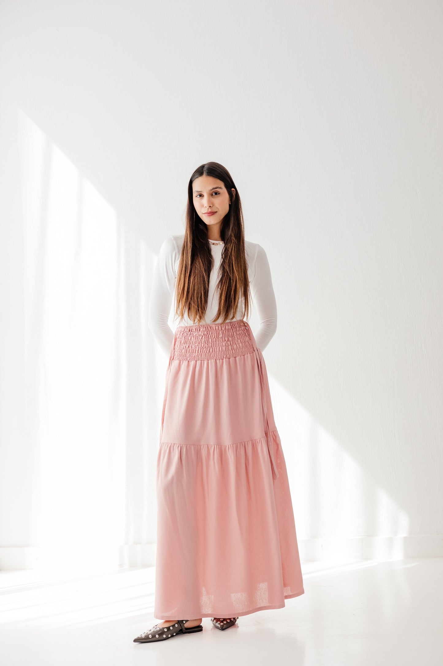 Out and about skirt in Blush