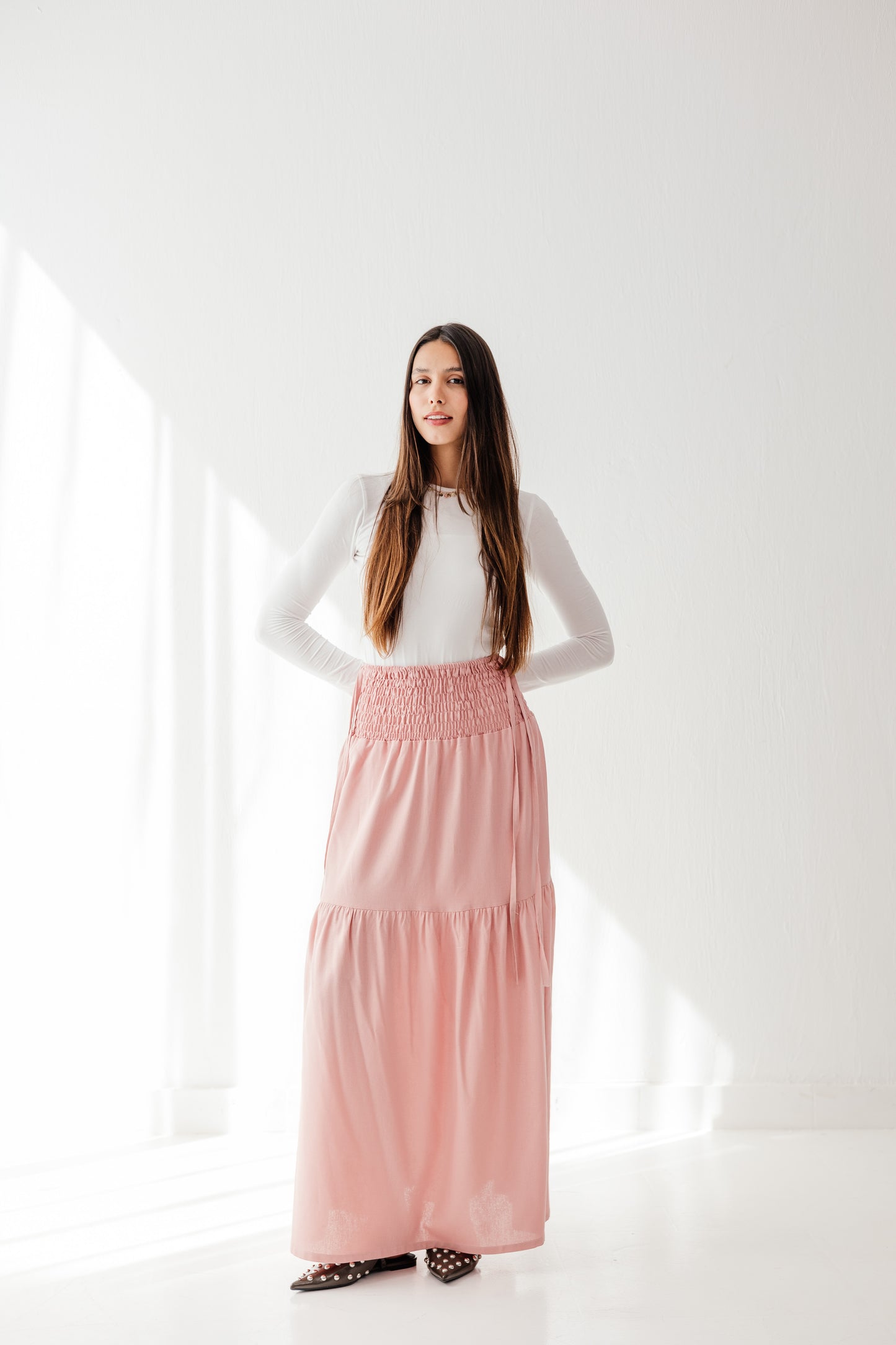 Out and about skirt in Blush