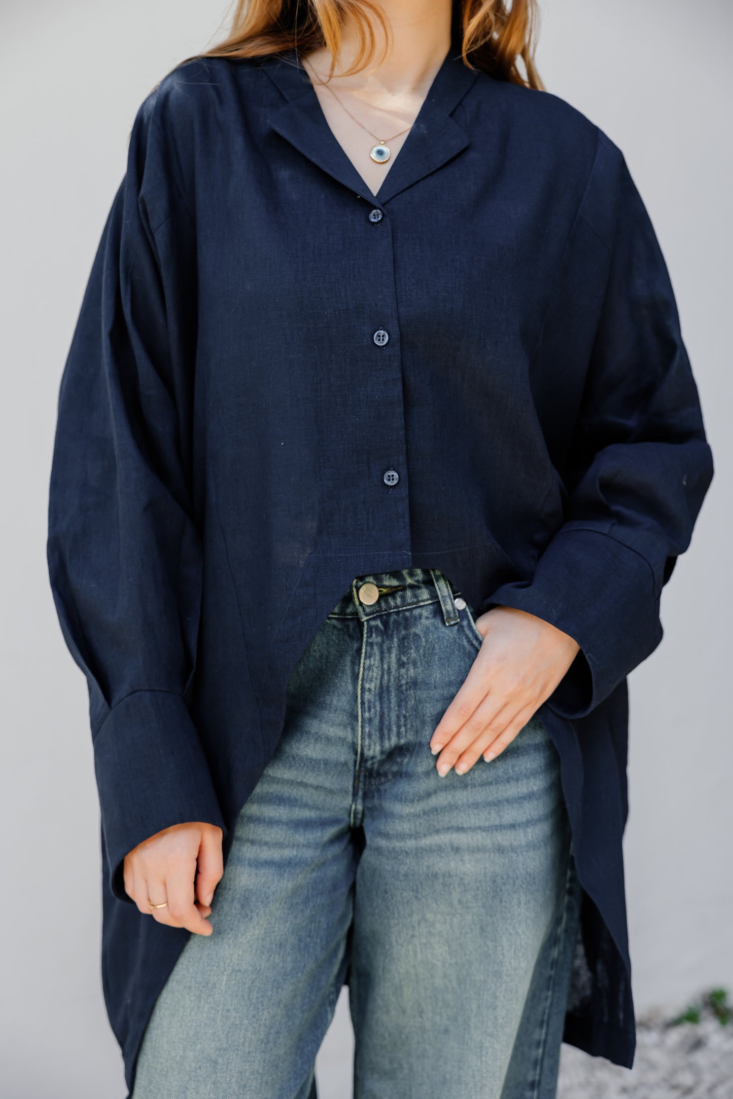 Pretty girl blouse in Navy