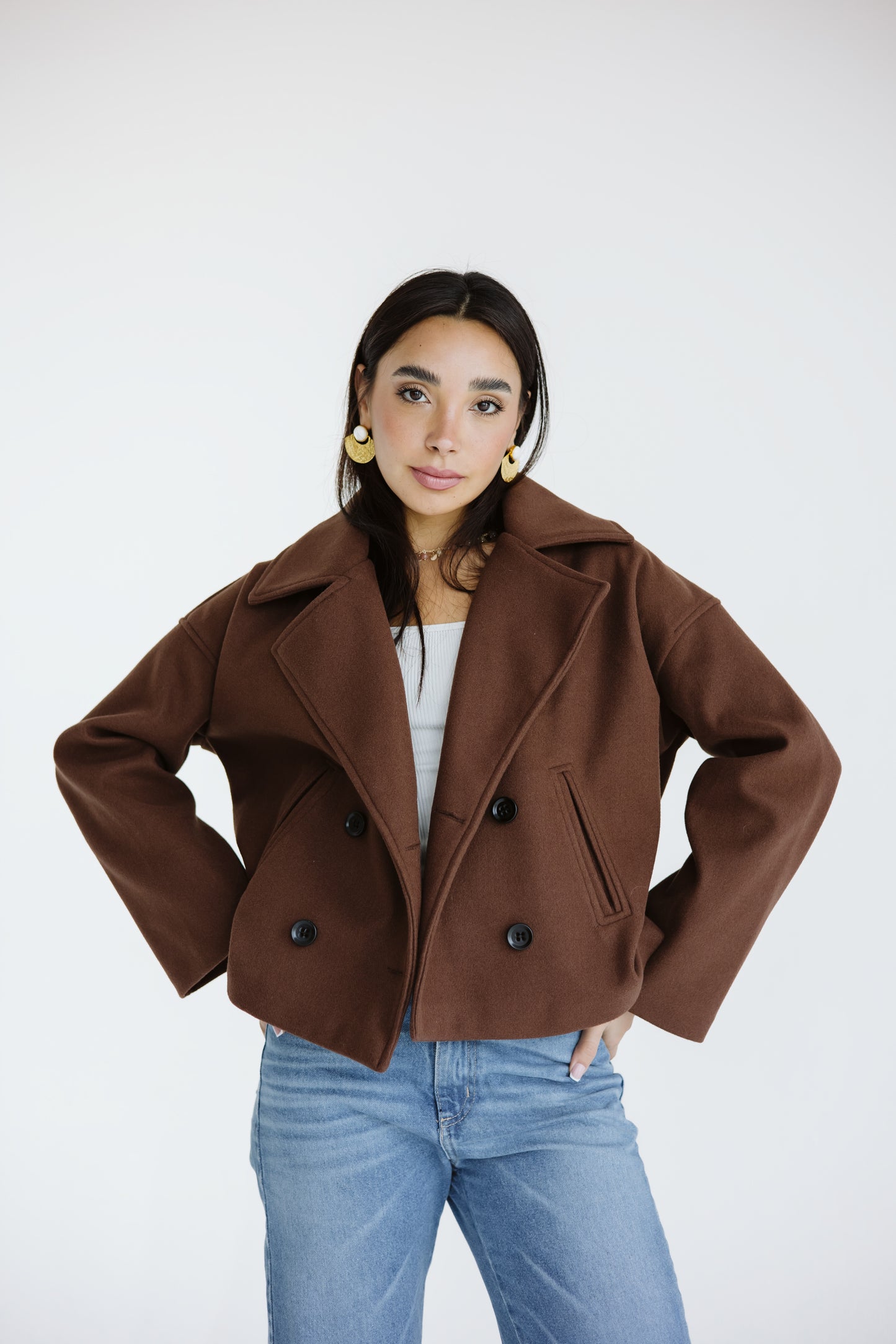 Snug jacket in brown