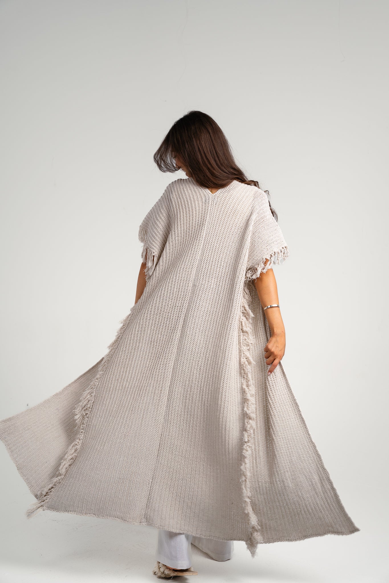 Clear skies crochet cover-up in Off-White
