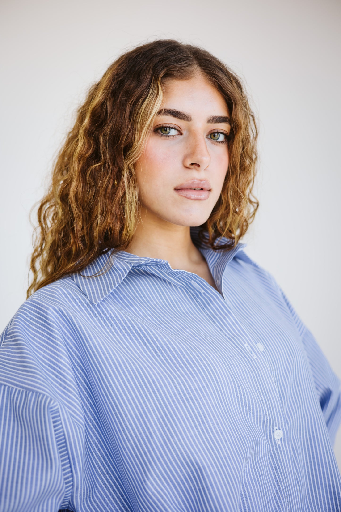 Blue striped shirt