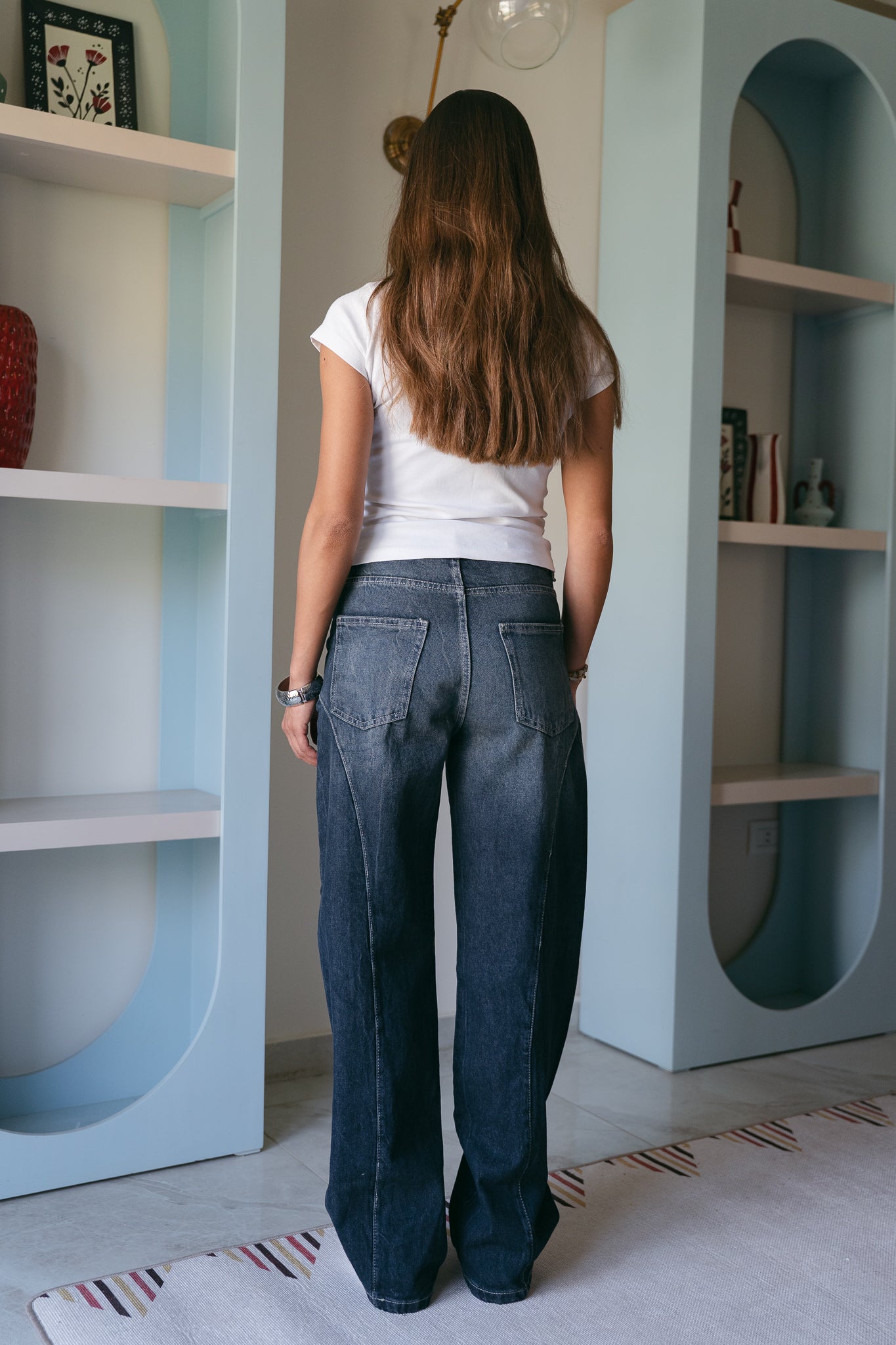 Fearless Studded Denim in Midwash