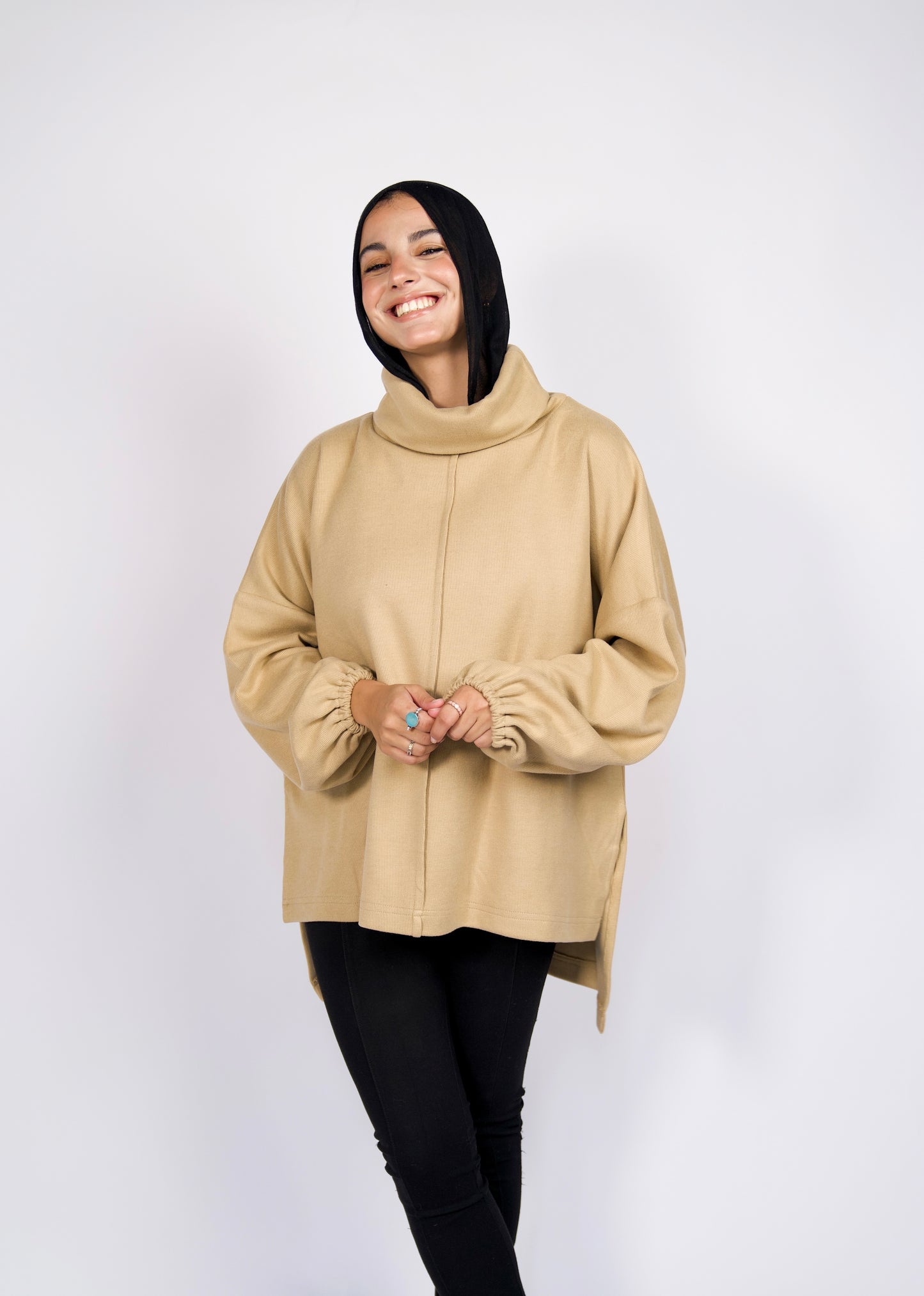 Basic pullover in Beige