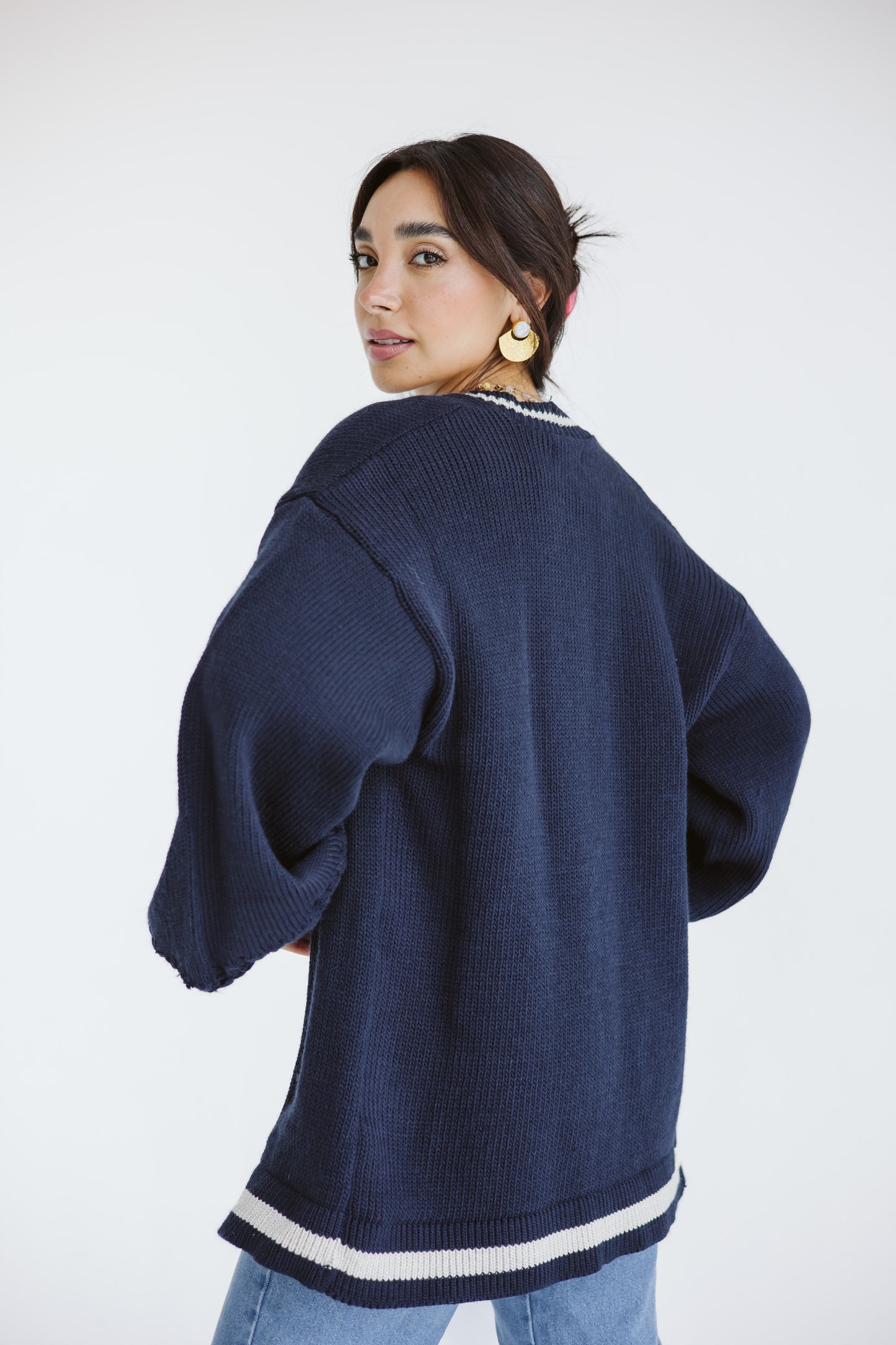 AURA cardigan in Navy