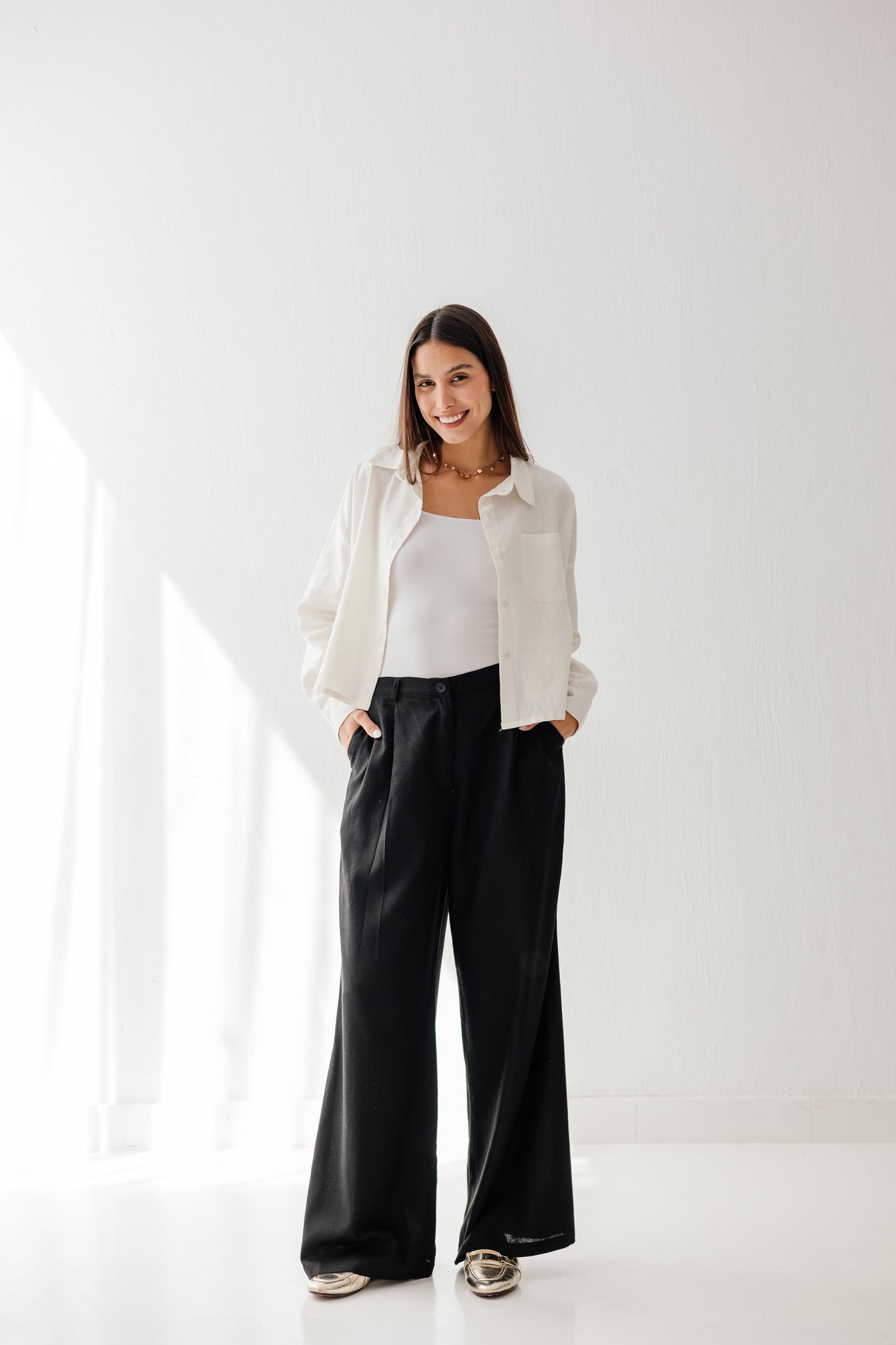 So charming linen pants in Black