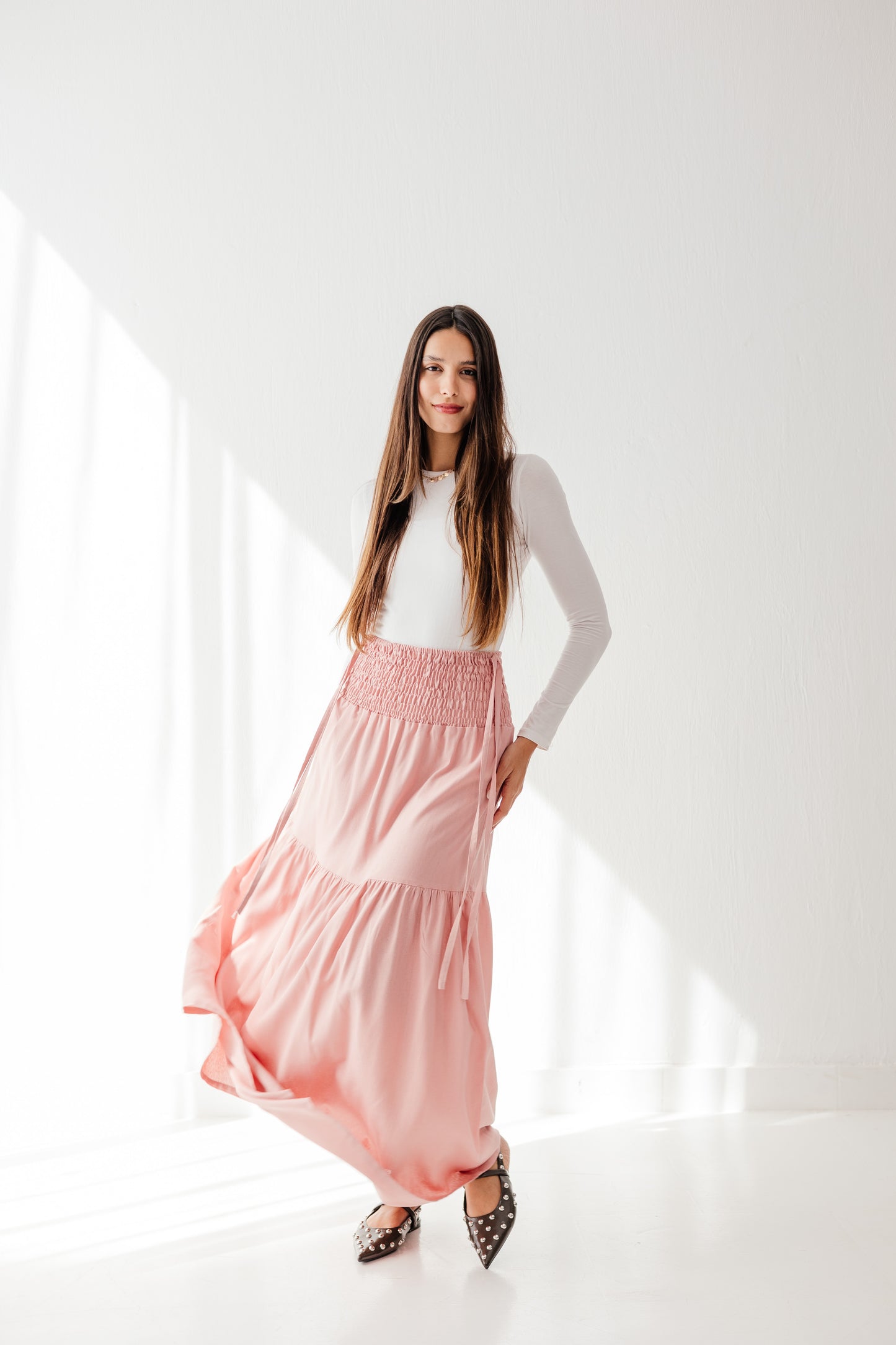Out and about skirt in Blush