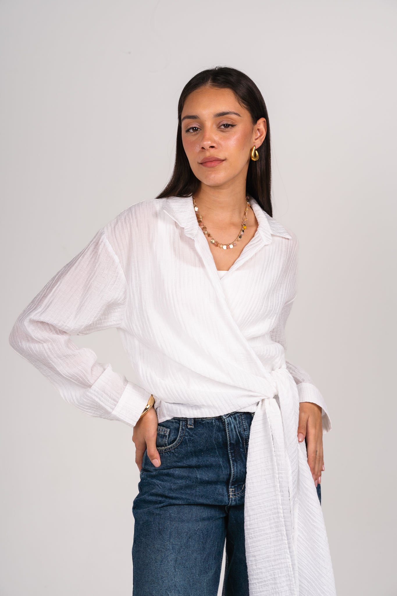 Keep it cool wrap shirt in White