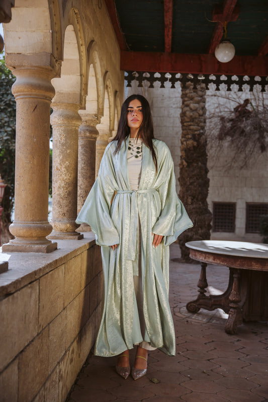 Shimmer kimono in Mint
