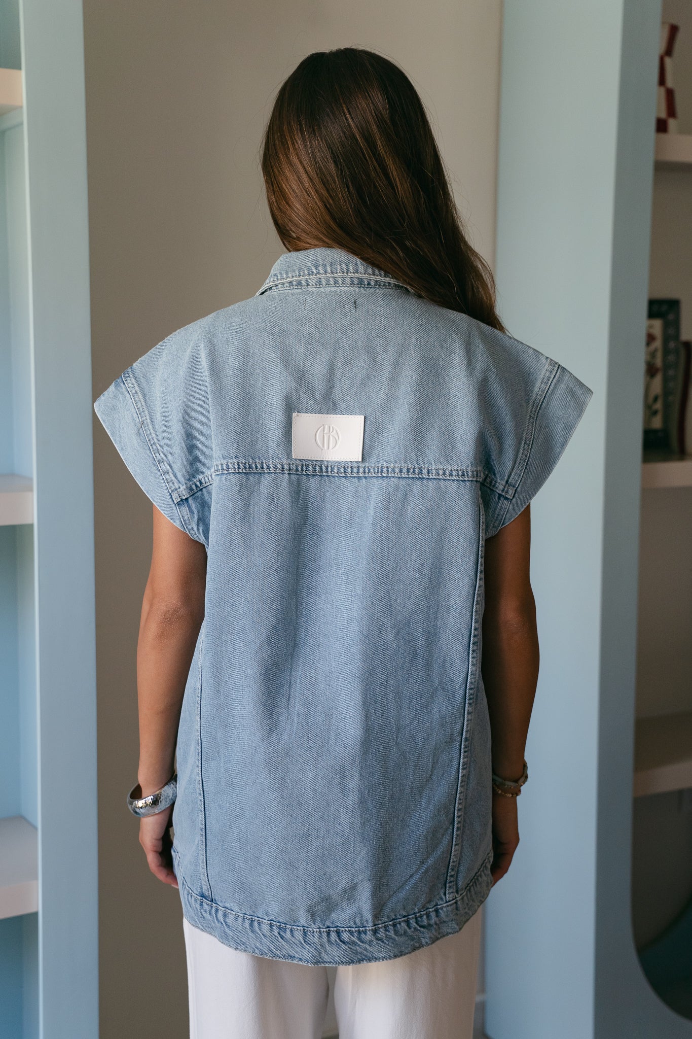 Studded Denim Vest